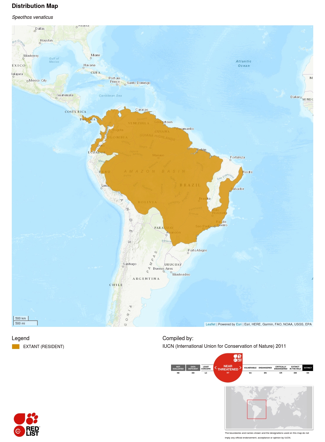 (Bush dog range map)